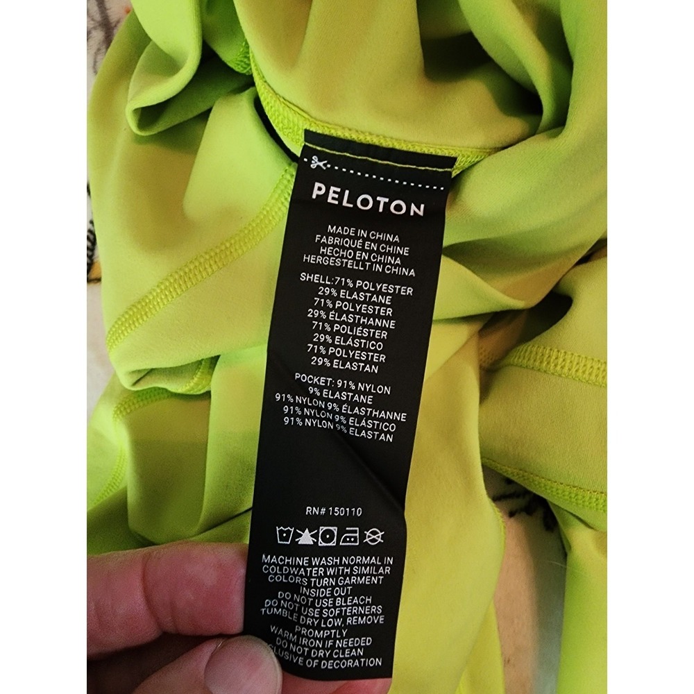 Peloton NWT Womens M Cadent High Rise Pocket Legging Neon Green Workout Pants - Picture 8 of 8